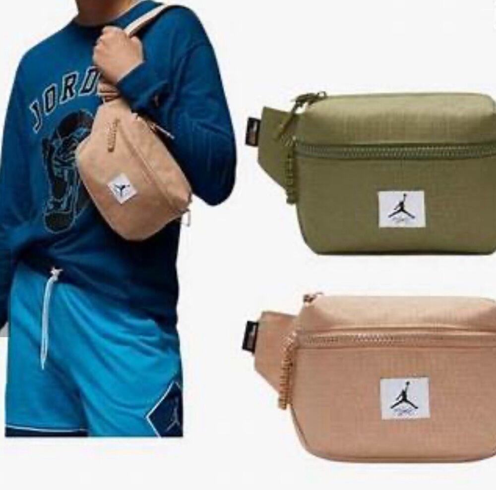 Jordan Flight Crossbody Waist Bag Pack Khaki Tan MA0799 Brand New Jordan Cordura